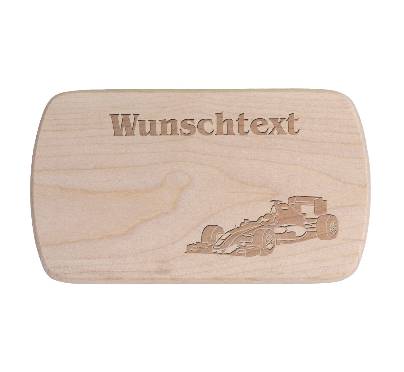 Ahorn Frühstücksbrettchen - Rennwagen