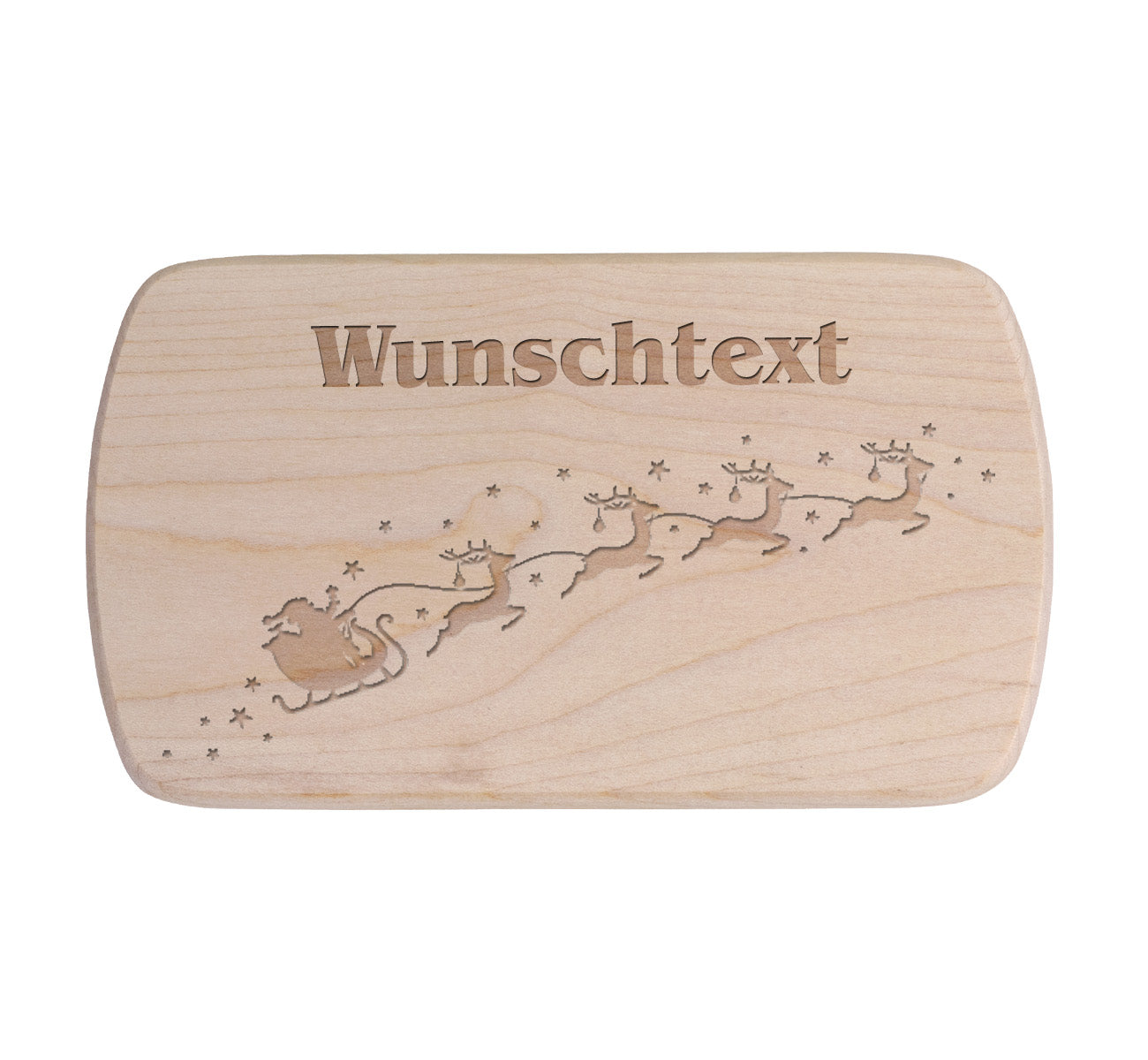 Ahorn Frühstücksbrettchen - Weihnachten - Rentiere