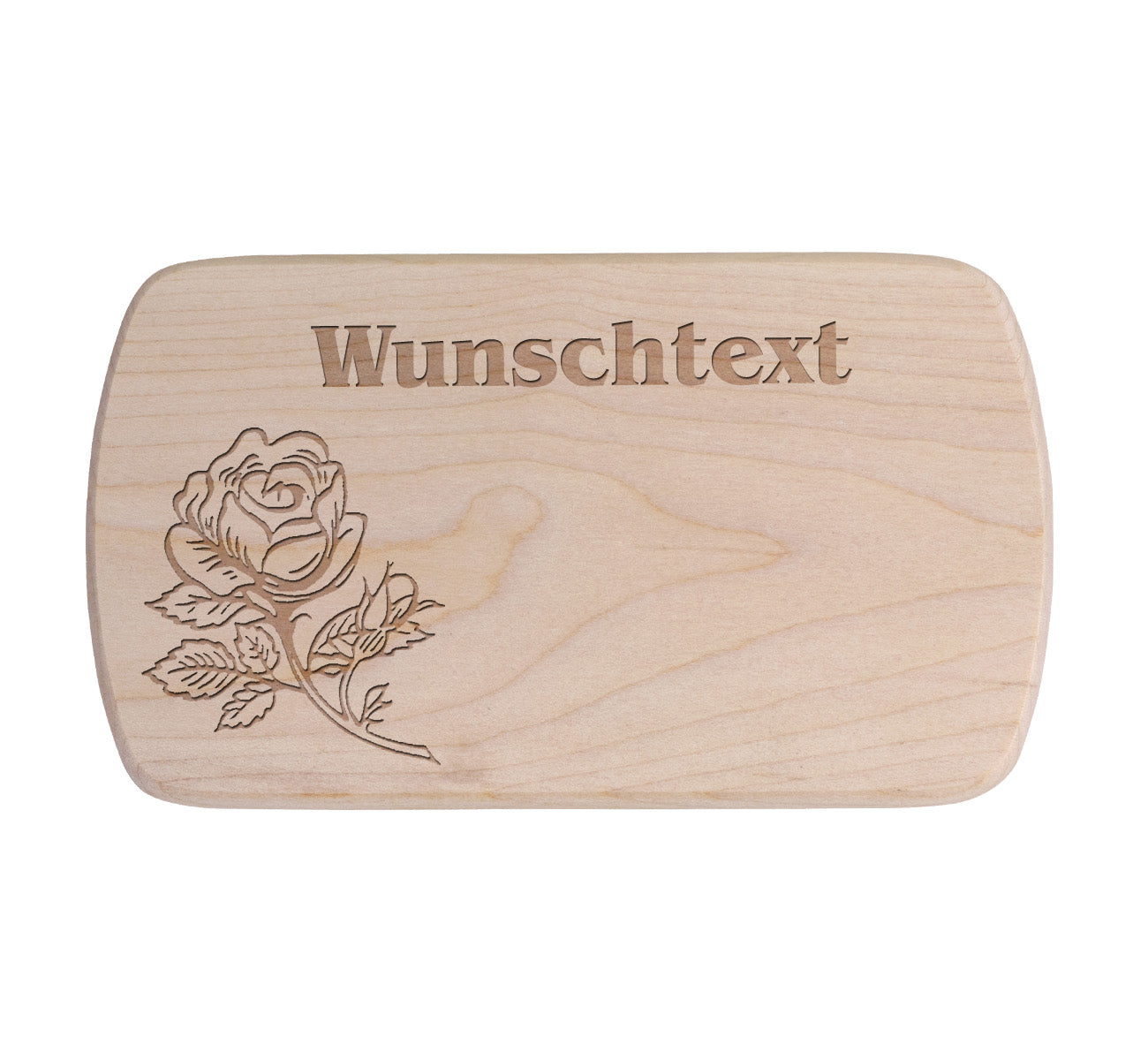Ahorn Frühstücksbrettchen - Blume - Rose
