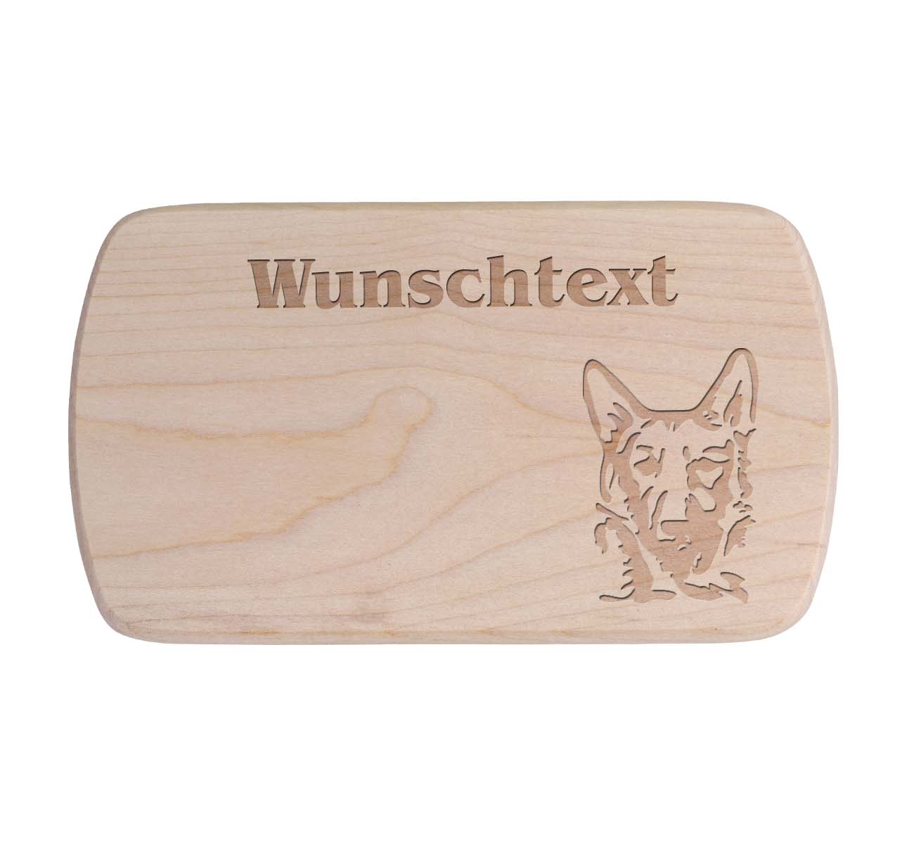 Ahorn Frühstücksbrettchen - Schäferhund 1