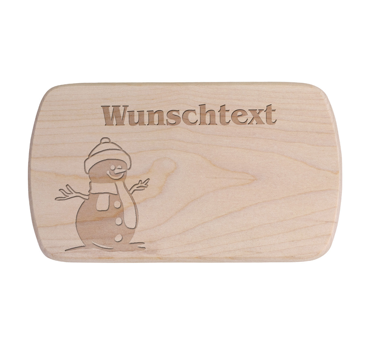 Ahorn Frühstücksbrettchen - Schneemann