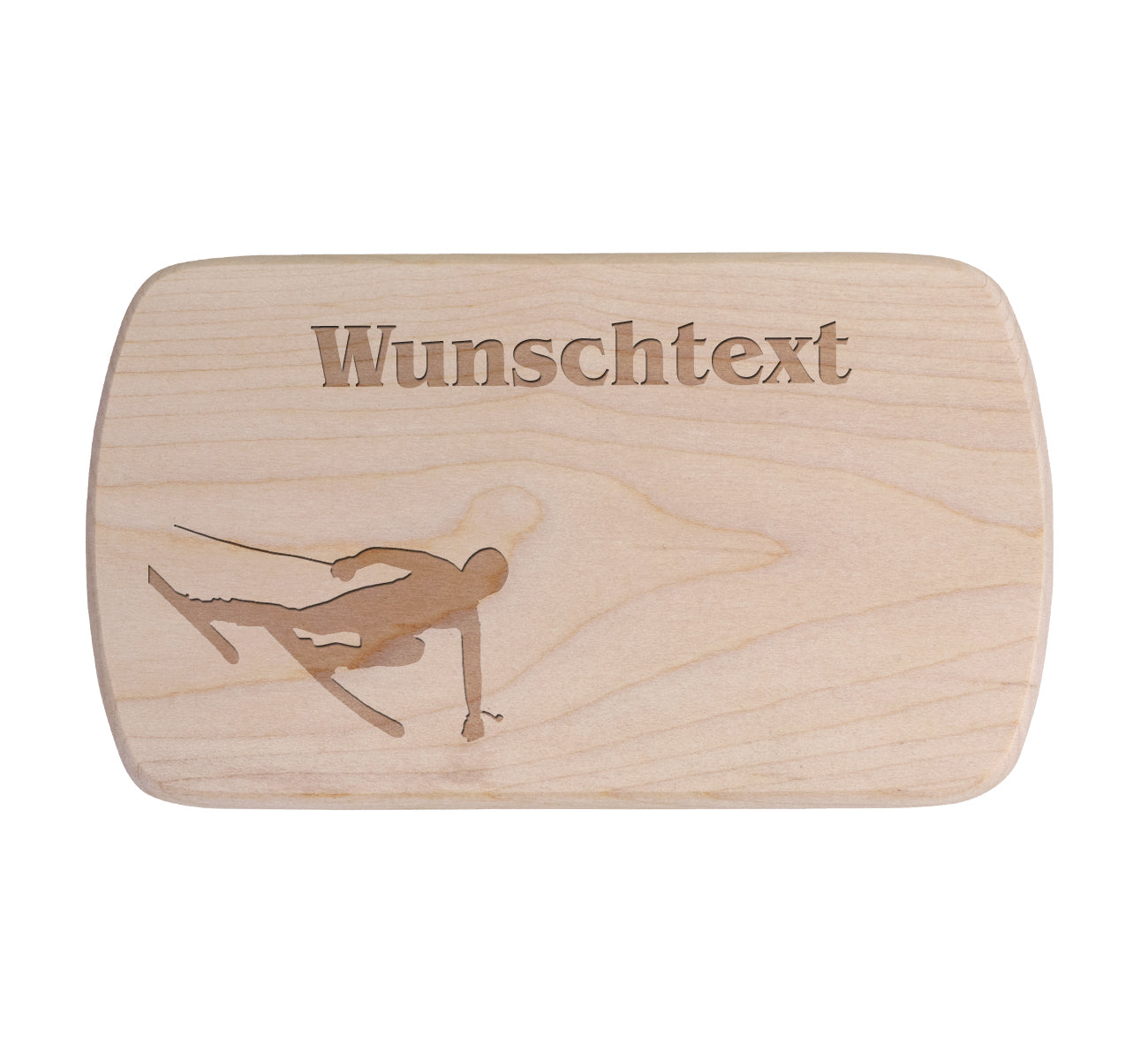 Ahorn Frühstücksbrettchen - Skifahrer