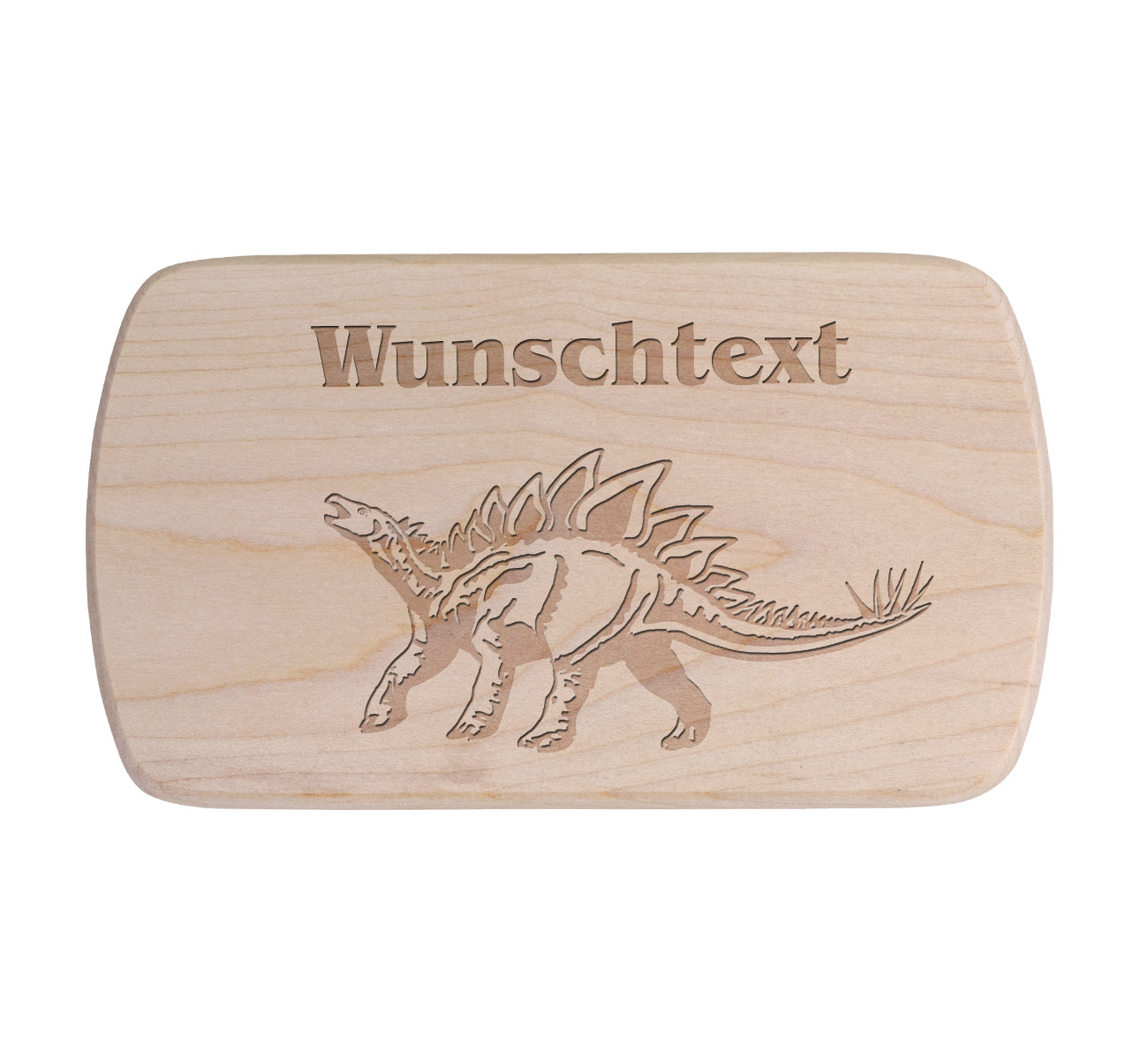 Ahorn Frühstücksbrettchen - Dinosaurier - Stegesaurier