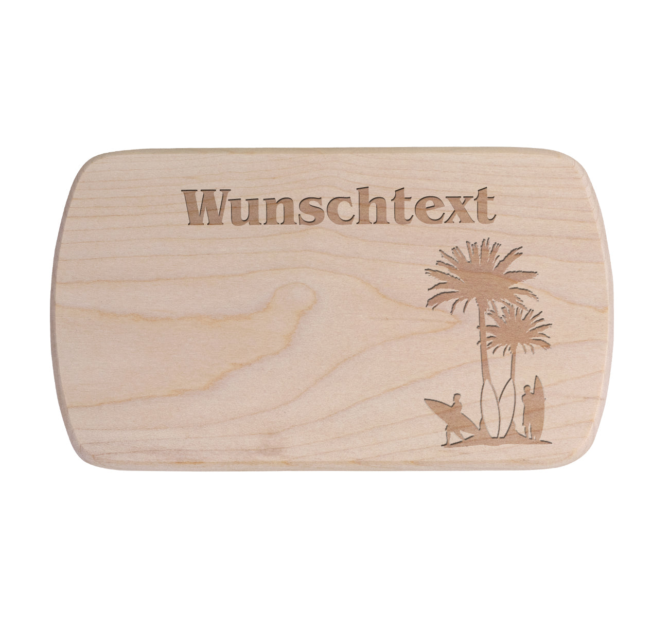 Ahorn Frühstücksbrettchen - Surfer