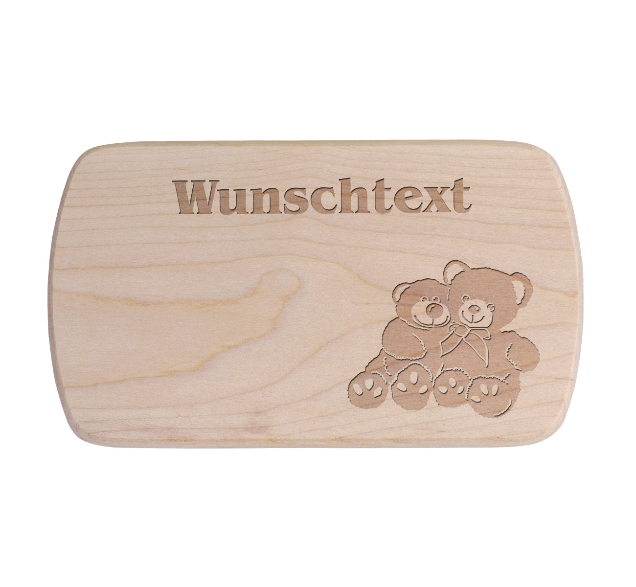 Ahorn Frühstücksbrettchen - Teddybären