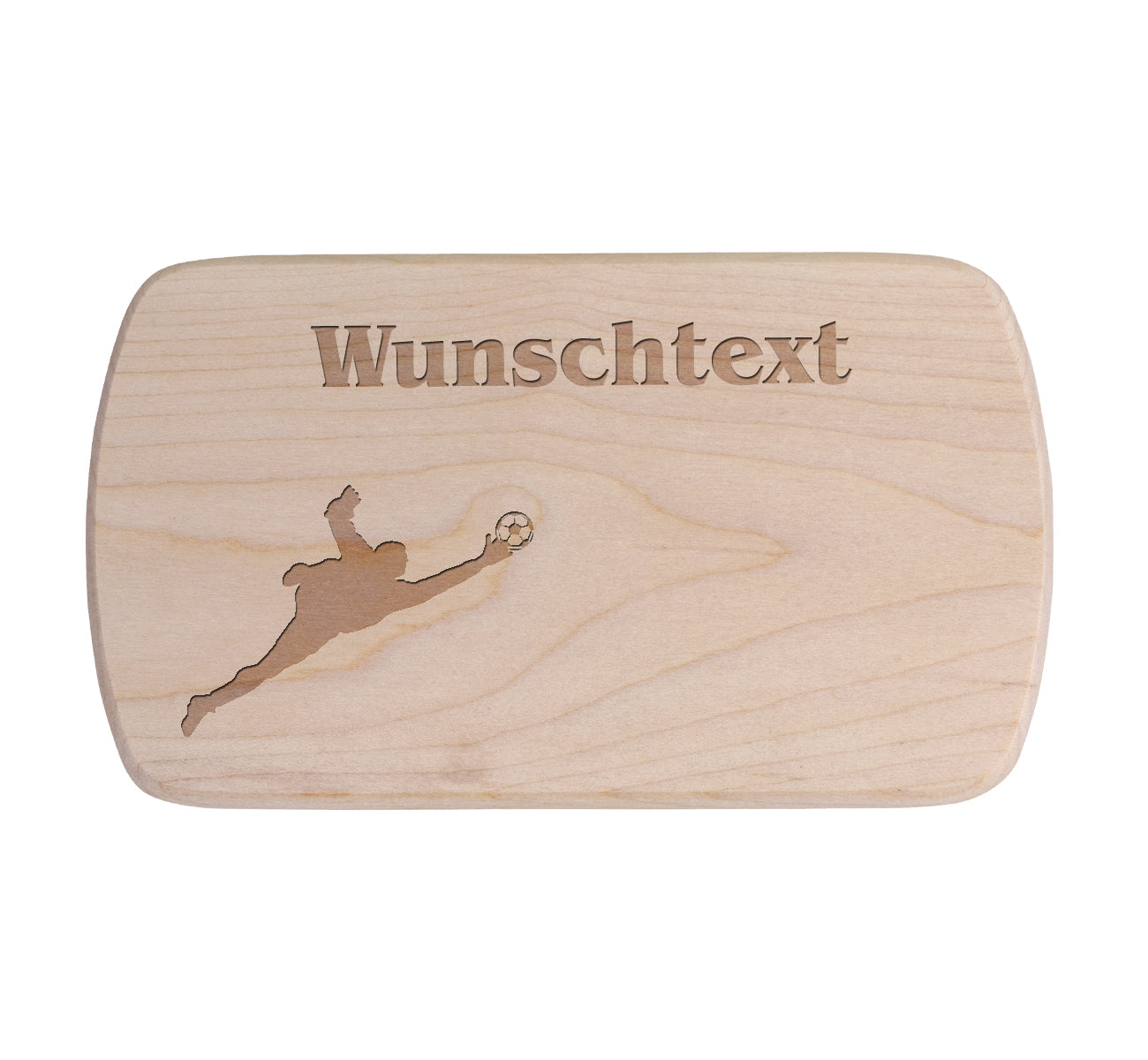 Ahorn Frühstücksbrettchen - Fussball - Torwart