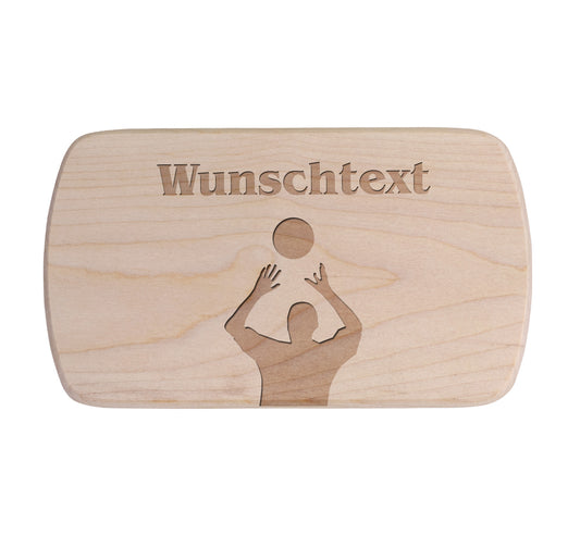 Ahorn Frühstücksbrettchen - Volleyballspieler 1