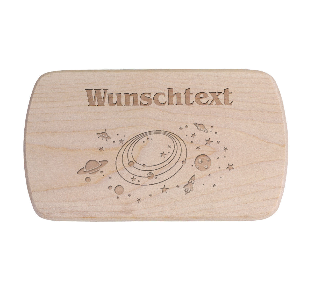 Ahorn Frühstücksbrettchen - Weltraum