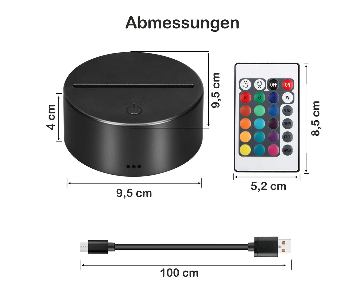 LED Lampe nach Fotovorlage / Rechteck 18x13cm