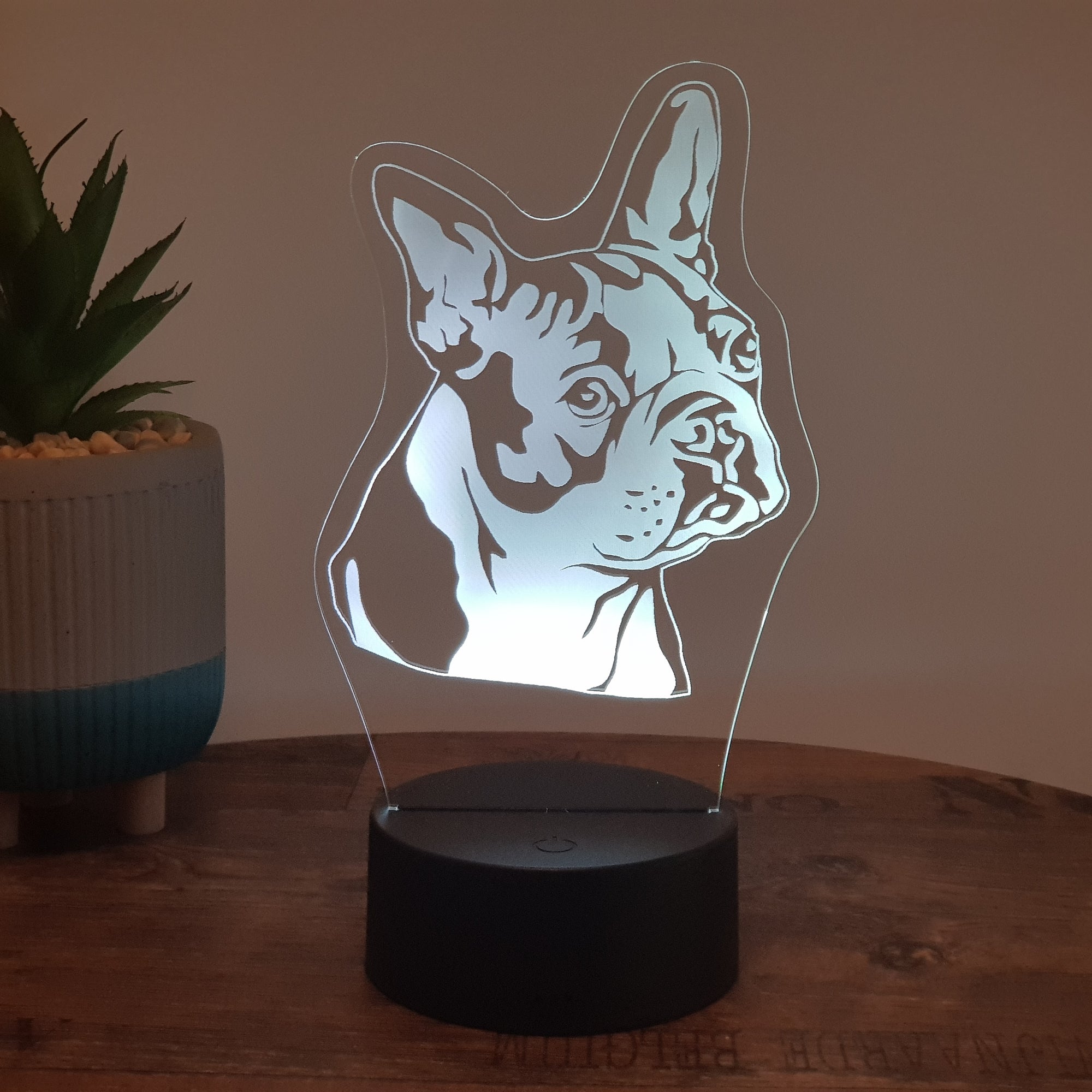 LED Lampe Französische Bulldogge
