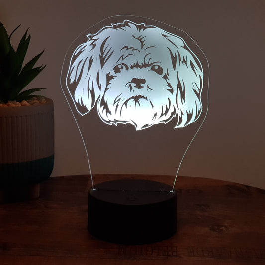 LED Lampe Hund Lahsa Apso