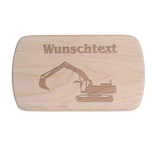 Ahorn Frühstücksbrettchen - Bagger