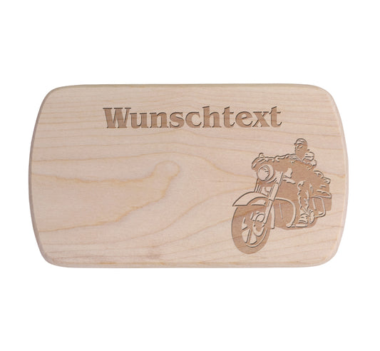 Ahorn Frühstücksbrettchen - Motorrad - Cruiser