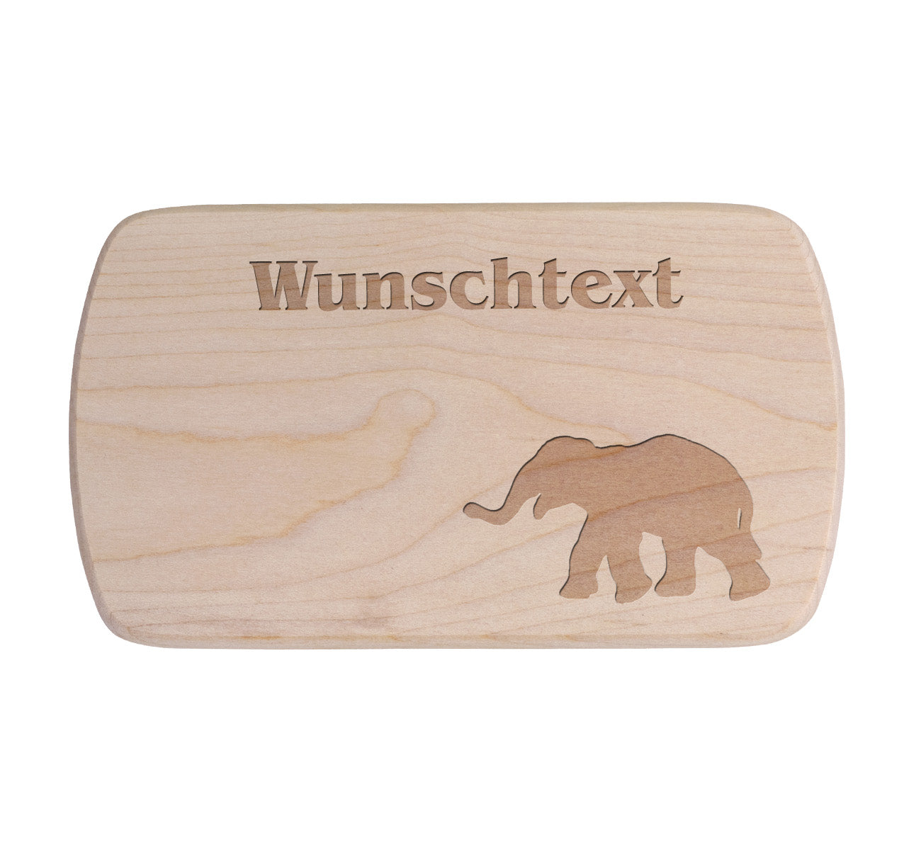 Ahorn Frühstücksbrettchen - Elefant