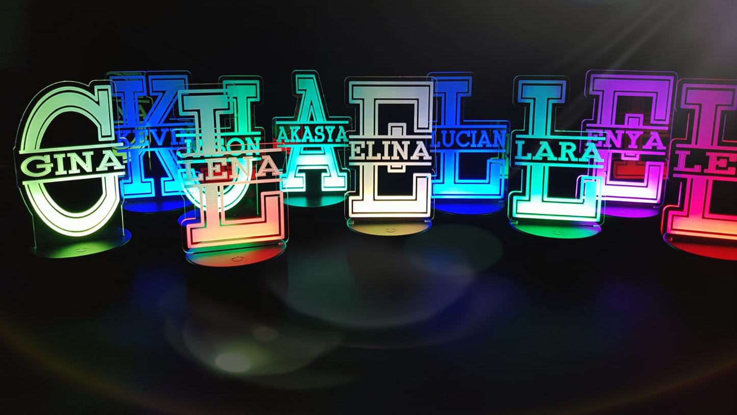 LED- Namenslampe / Buchstabe "F"