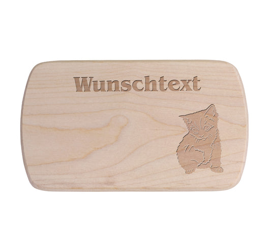 Ahorn Frühstücksbrettchen - Katze 3