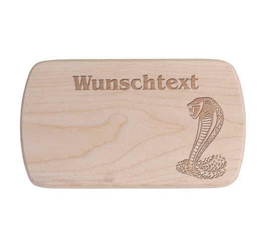 Ahorn Frühstücksbrettchen - Schlange - Kobra