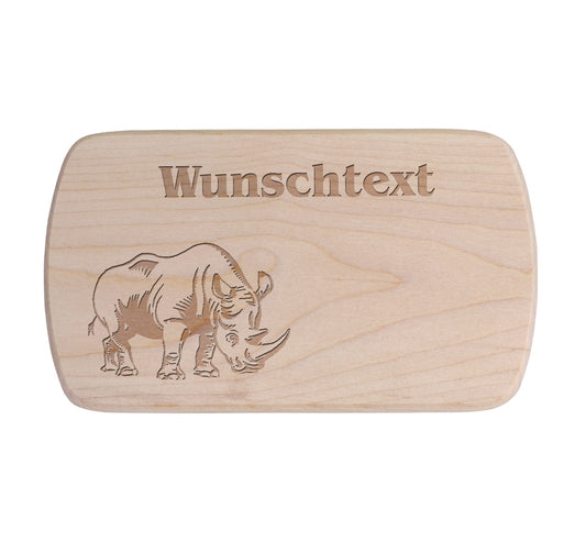 Ahorn Frühstücksbrettchen - Nashorn
