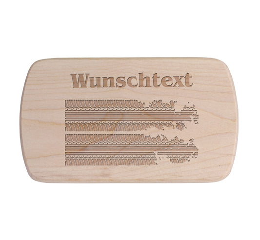 Ahorn Frühstücksbrettchen - Reifenspur