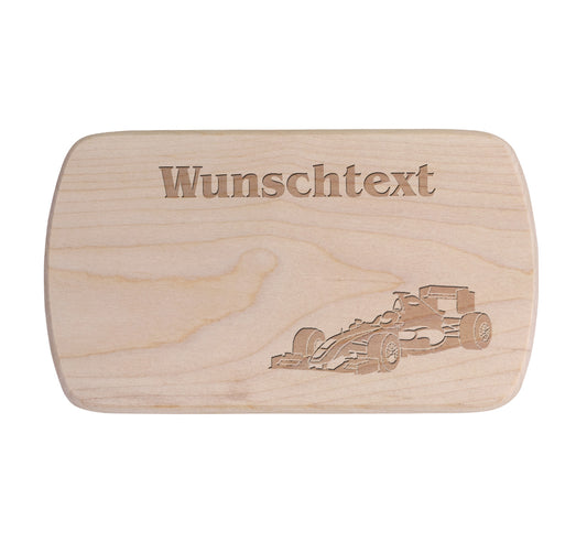 Ahorn Frühstücksbrettchen - Rennwagen