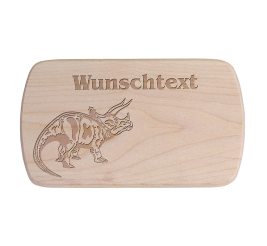 Ahorn Frühstücksbrettchen - Dinosaurier - Triceratops